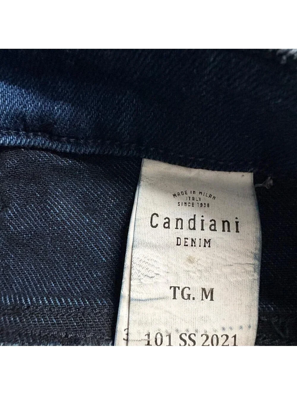 Candiani Denim Jeans Womens Size Medium Blue Distressed Italian Cotton Blend